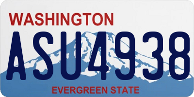 WA license plate ASU4938