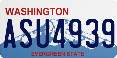 WA license plate ASU4939