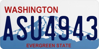WA license plate ASU4943