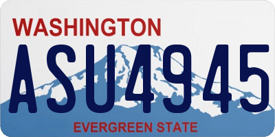 WA license plate ASU4945