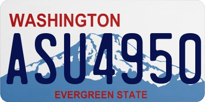 WA license plate ASU4950