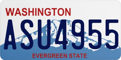 WA license plate ASU4955