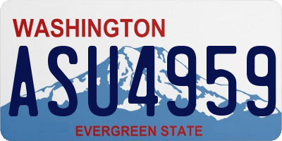 WA license plate ASU4959