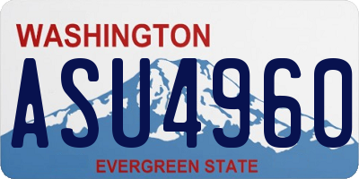 WA license plate ASU4960