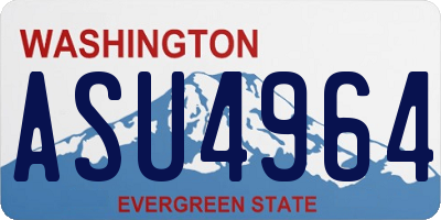 WA license plate ASU4964