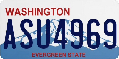WA license plate ASU4969