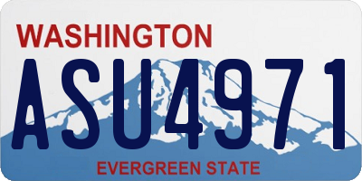 WA license plate ASU4971