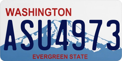 WA license plate ASU4973