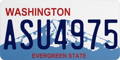 WA license plate ASU4975