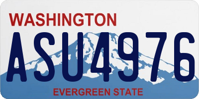WA license plate ASU4976