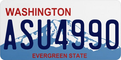 WA license plate ASU4990