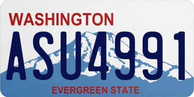 WA license plate ASU4991