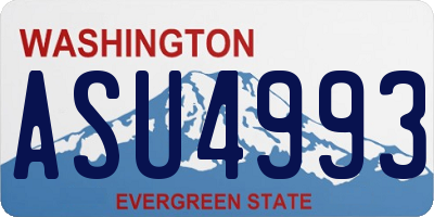 WA license plate ASU4993