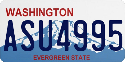 WA license plate ASU4995