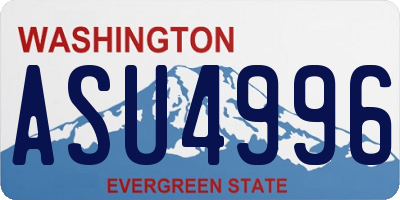 WA license plate ASU4996