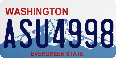 WA license plate ASU4998