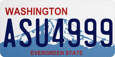 WA license plate ASU4999