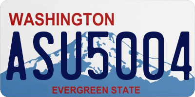 WA license plate ASU5004