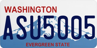 WA license plate ASU5005