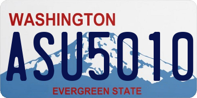 WA license plate ASU5010