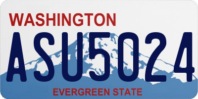 WA license plate ASU5024