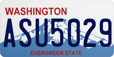 WA license plate ASU5029