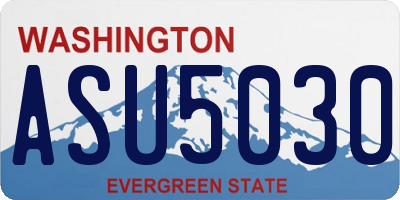 WA license plate ASU5030