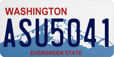 WA license plate ASU5041