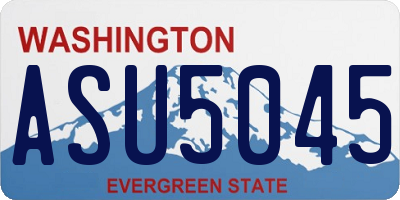 WA license plate ASU5045