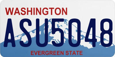 WA license plate ASU5048