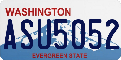 WA license plate ASU5052