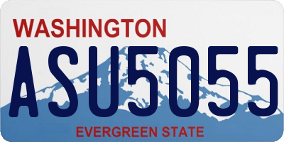 WA license plate ASU5055
