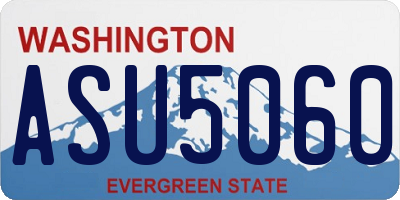 WA license plate ASU5060