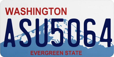 WA license plate ASU5064