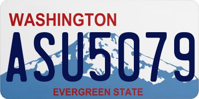 WA license plate ASU5079