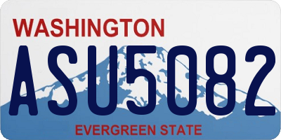 WA license plate ASU5082