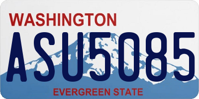 WA license plate ASU5085