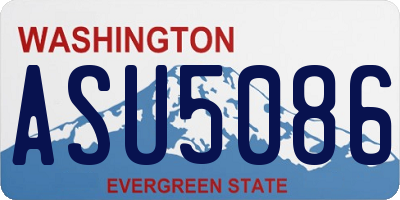 WA license plate ASU5086