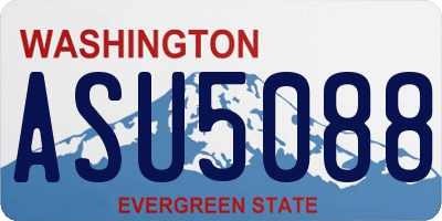 WA license plate ASU5088