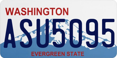 WA license plate ASU5095