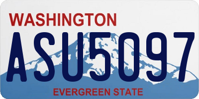 WA license plate ASU5097