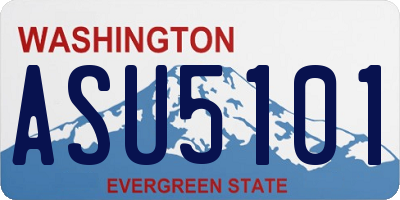 WA license plate ASU5101