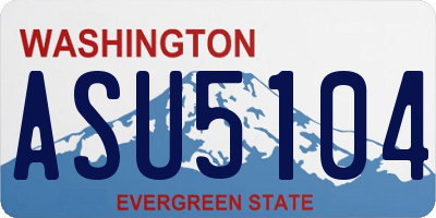 WA license plate ASU5104