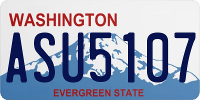 WA license plate ASU5107
