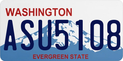 WA license plate ASU5108