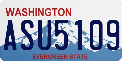 WA license plate ASU5109