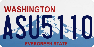 WA license plate ASU5110