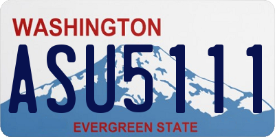 WA license plate ASU5111
