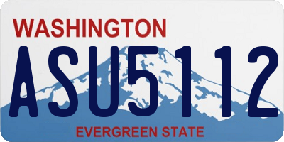 WA license plate ASU5112