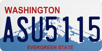WA license plate ASU5115